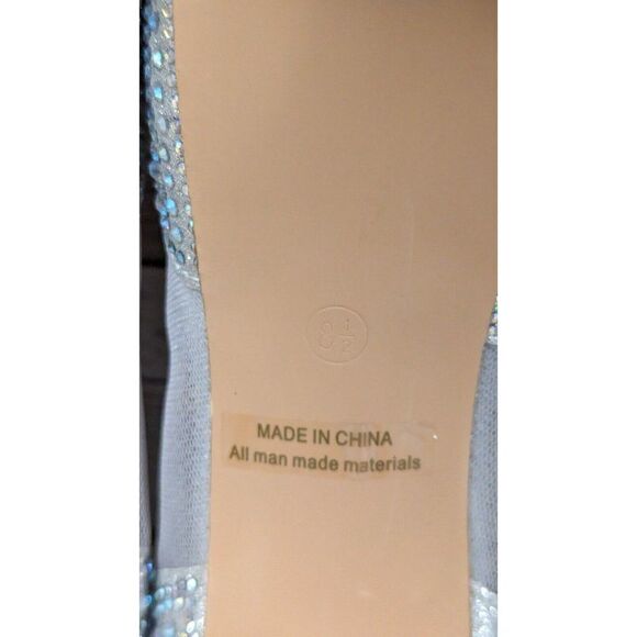 Dream Pairs Divine-01 Womens Sz 8.5 Silver Slip On Peep Toe Stiletto Pump Heels - Picture 10 of 10